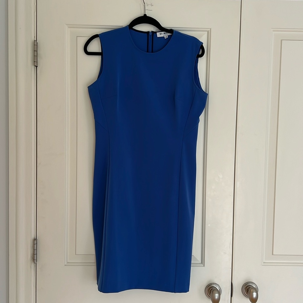 Of Mercer sleeveless blue dress. Size M